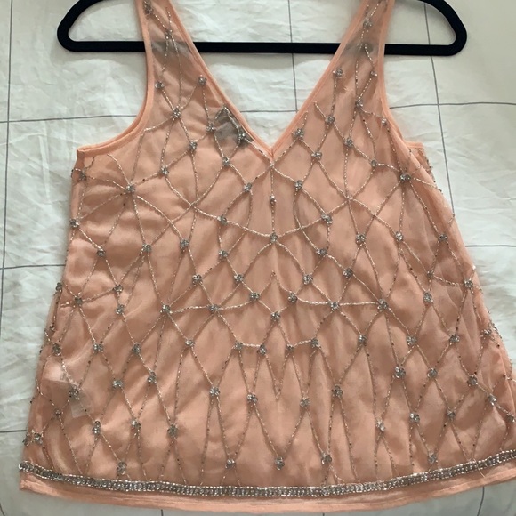 Beaded pink TopShop blouse - Picture 4 of 4